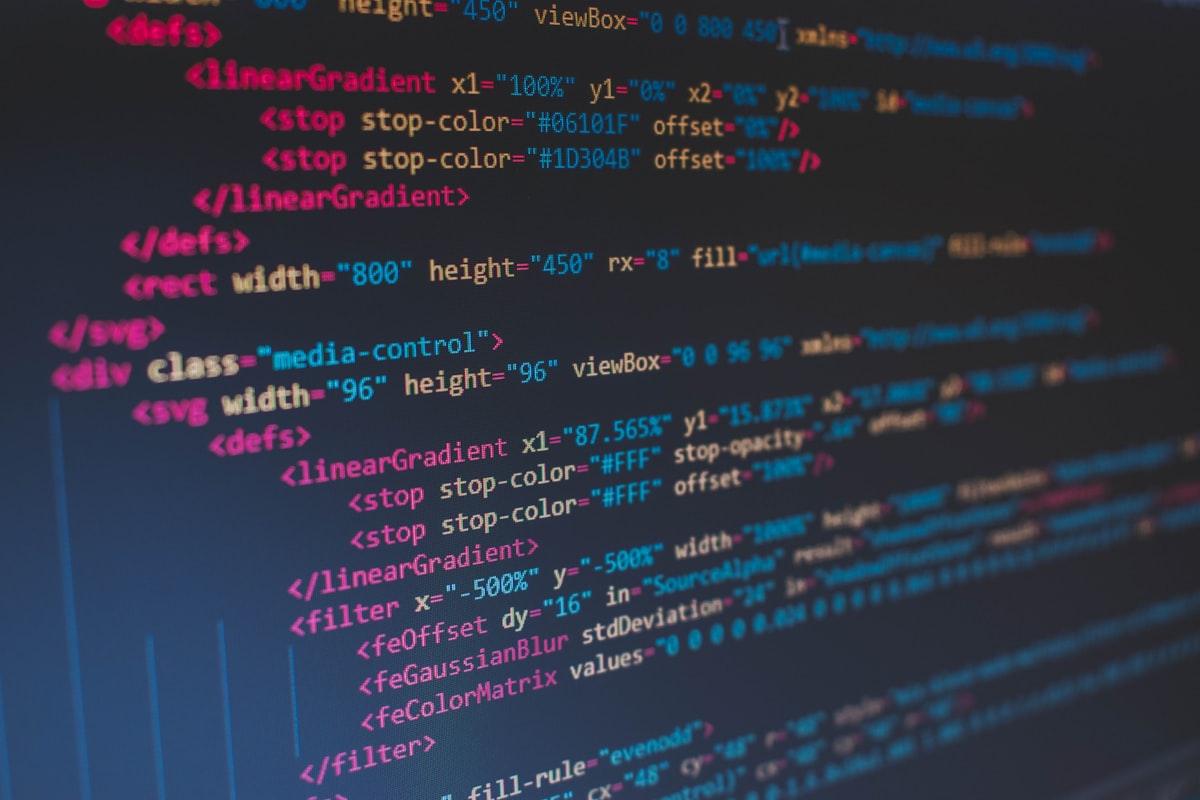 Developer working with structured data schema markup code