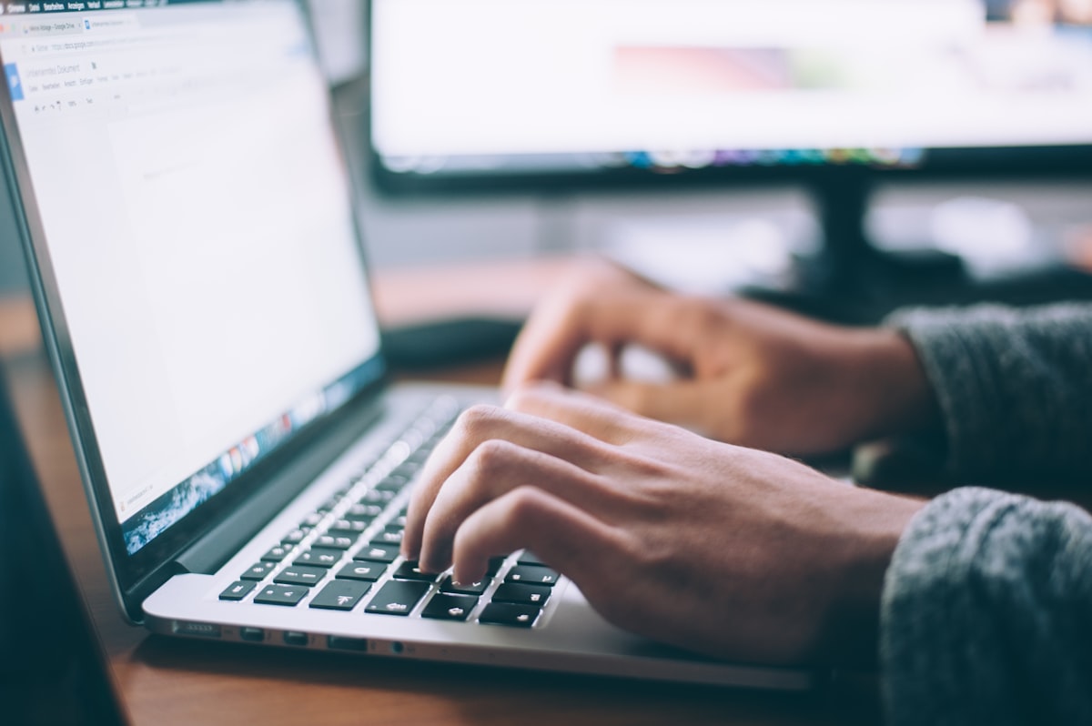zero click search Person using laptop for search in a zero-click search environment